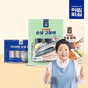 아임피쉬 가시바른 순살생선 3종 [고등어 550g(5개)×1봉 + 갈치 400g(5개)×1봉 + 볼락 500g(5개)×1봉 ]