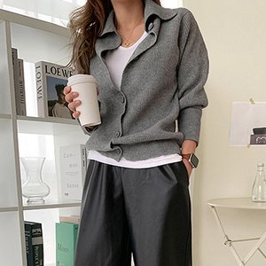 [루미루나]빅버튼데일리니트가디건