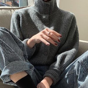 [루미루나]빅버튼데일리니트가디건