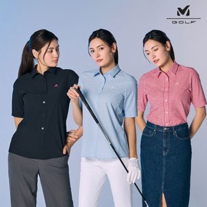 밀레골프 25SS 최신상! 기능성 에어 쿨 핏 셔츠 3종, 여성