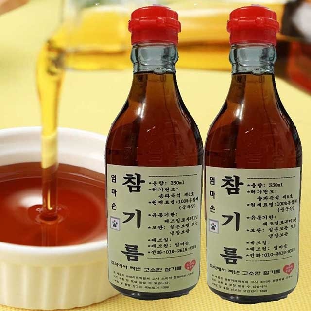엄마손 참기름 350ml x 2병