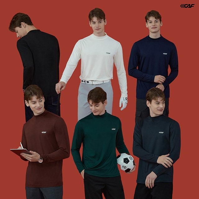 르까프 초특가! 기능성 양면 기모 티셔츠 6종, 남성 
