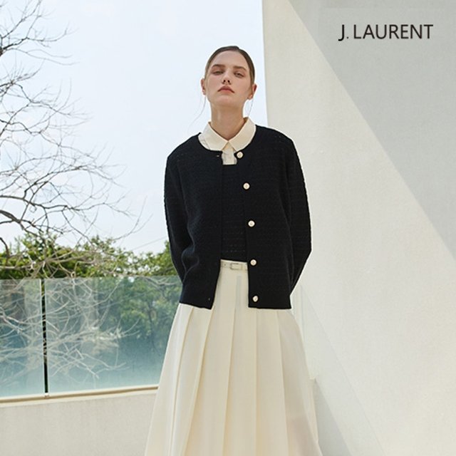 제이로랑 메탈 트위드 가디건+뷔스티에 2종