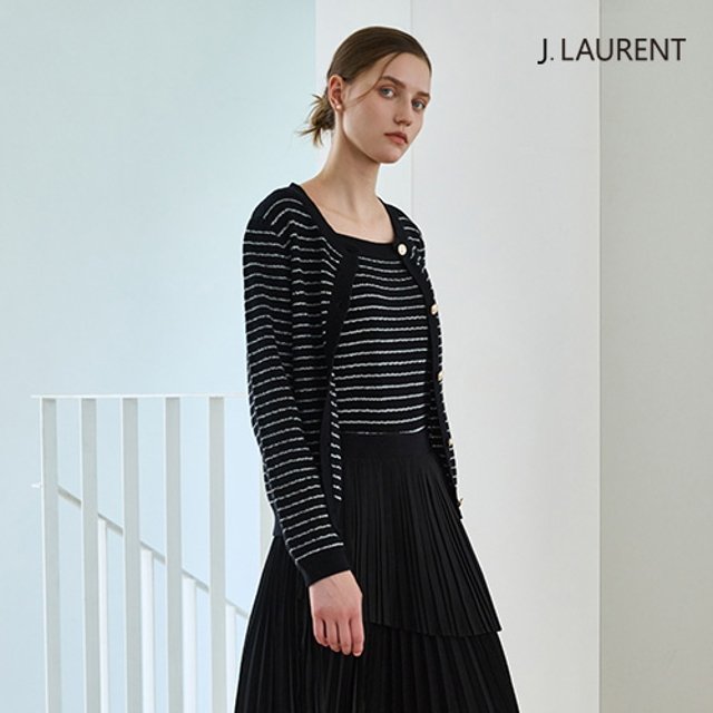 제이로랑 메탈 트위드 가디건+뷔스티에 2종