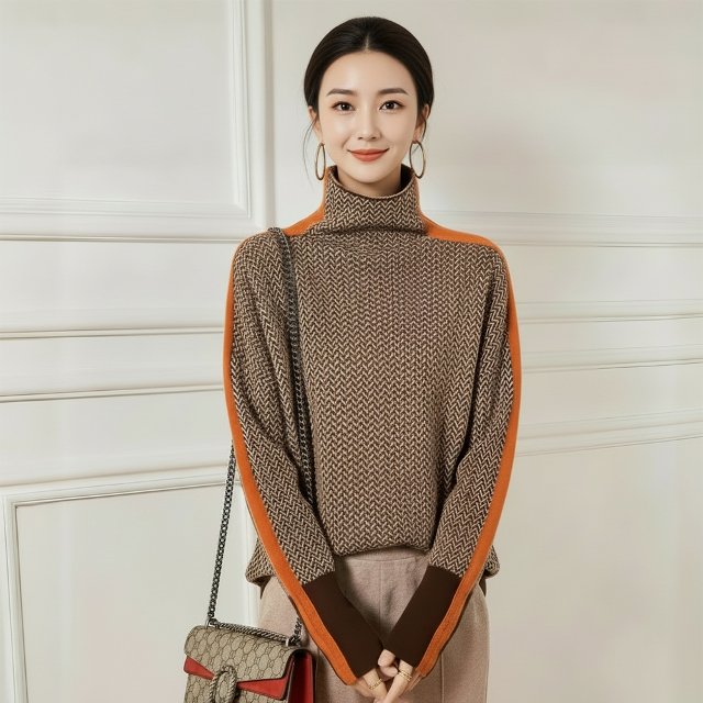 [엘드마마] 고디아 헤링본 니트