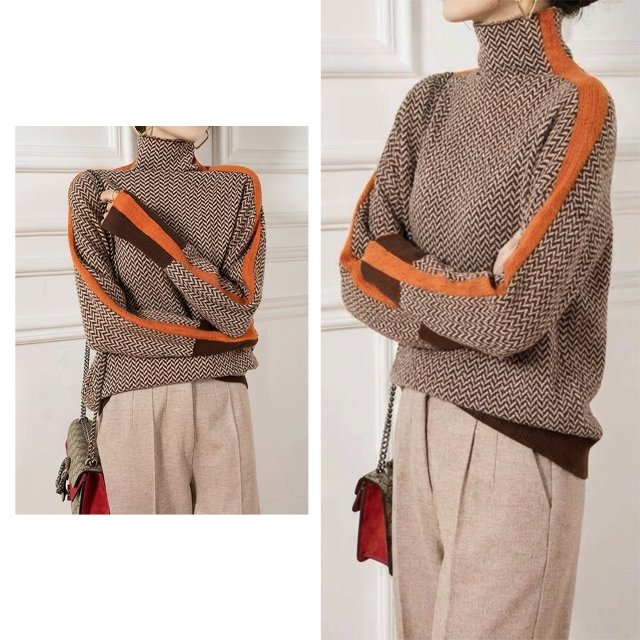 [엘드마마] 고디아 헤링본 니트