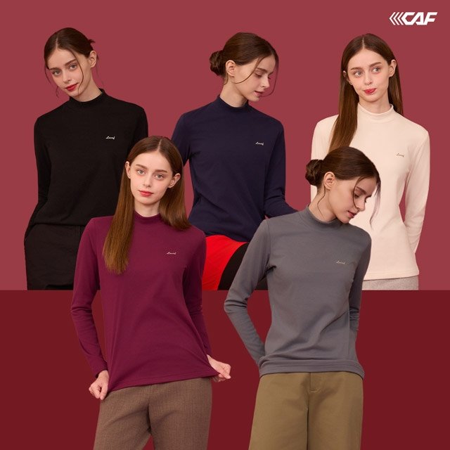 르까프 26FW 클라우드 웜 기모 티셔츠 5종, 여성