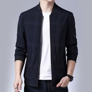 경량 점퍼 간절기 자켓 상의 봄버 체크 바람막이 남자 (WFGGOID)