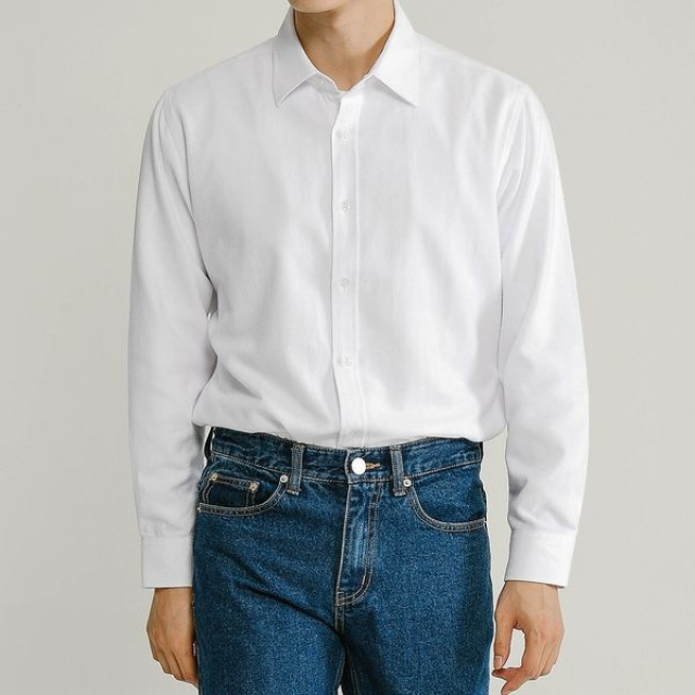 [제이앤몰스]남자 겨울 기모 캐주얼 남성 화이트 셔츠 옷 정장 와이셔츠 기본 무지 남방 3컬러_P332944055