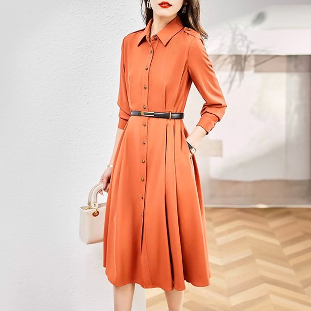 [헬리꽁땡] 레트로 셔츠 원피스+벨트(2종)