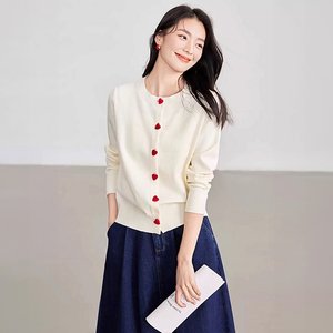[헬리꽁땡]하트가디건+데님스커트(2종)