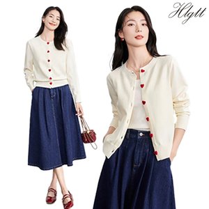 [헬리꽁땡]하트가디건+데님스커트(2종)