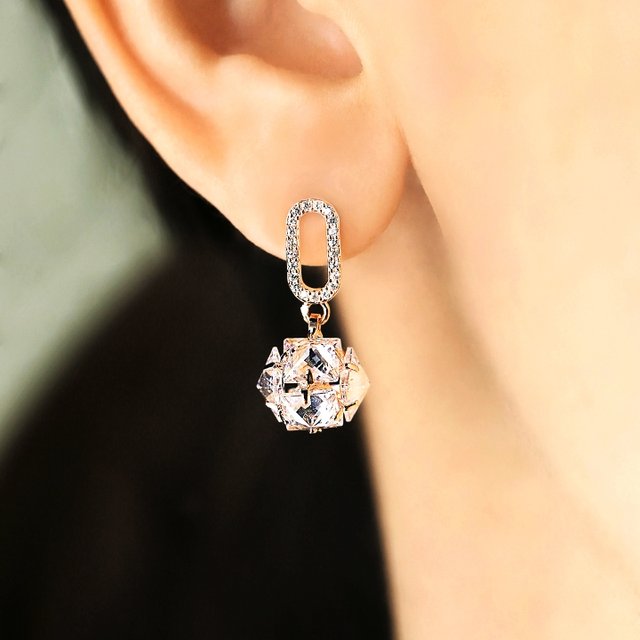 14k 퓨어 글리터 큐빅 귀걸이주문제작