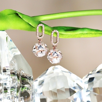 14k 퓨어 글리터 큐빅 귀걸이주문제작