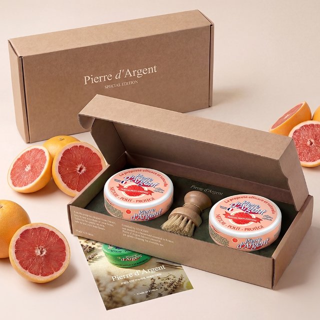 [선물포장] 프리미엄 프랑스 세정제 피에르다르장 기프트세트 (본품2+팟브러쉬)