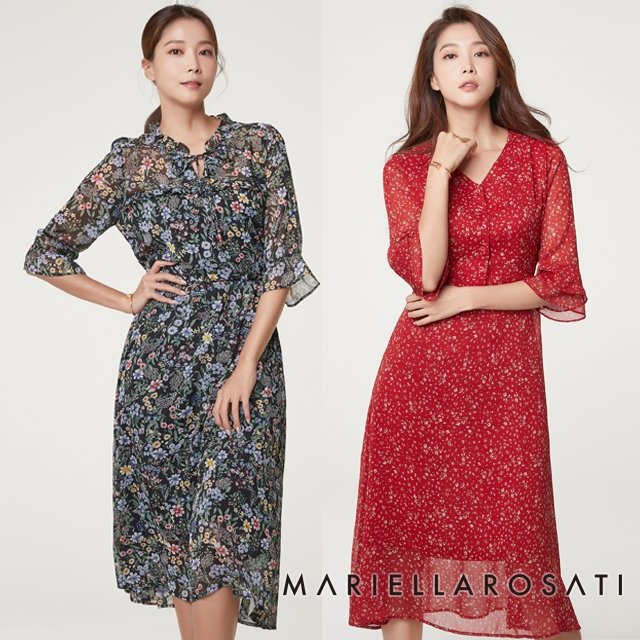 20SS 마르엘라로사티 플라워 쉬폰 원피스2종