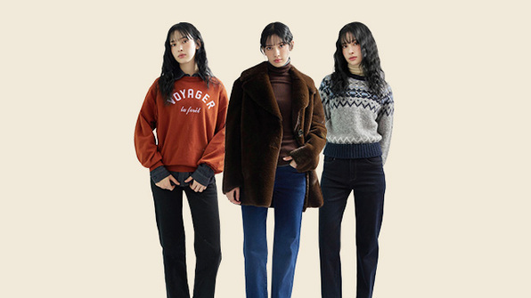 벨리츠 25FW 여성 기모 라이크라 데님 팬츠 3종