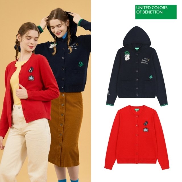 [BENETTON] 베네통 25FW 최신상! 울 혼방 카디건 2종, 여성