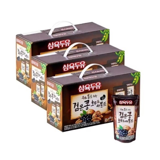 삼육두유 검은콩호두아몬드 190ml 파우치 45입 아이들간식