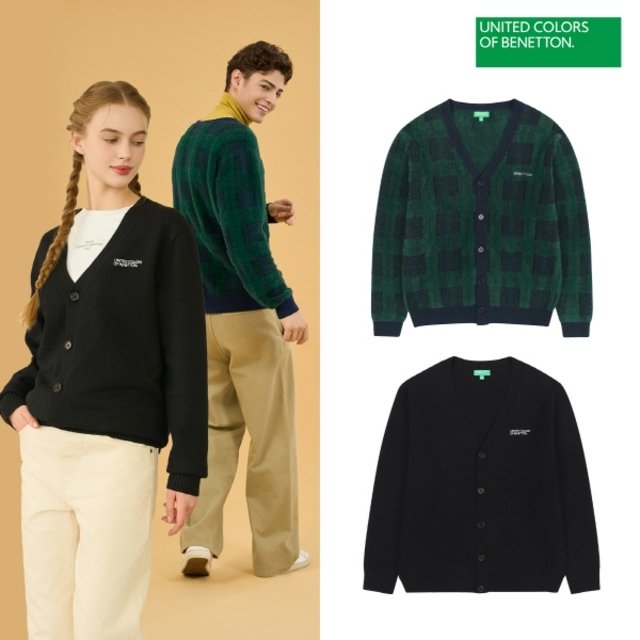 [BENETTON] 베네통 25FW 최신상! 울 혼방 카디건 2종, 남녀공용