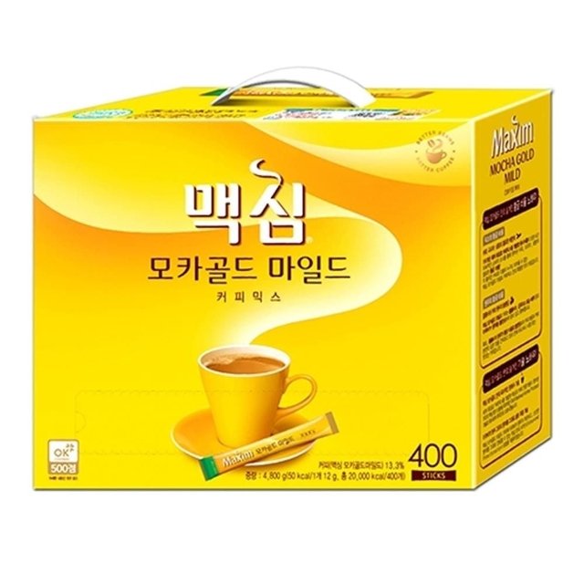 맥심모카골드 400T 인스턴트 커피 믹스 마일드 스틱 (WE59F44)
