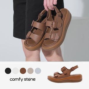 26SS [컴피스톤] 컴포트 소가죽 통굽 샌들