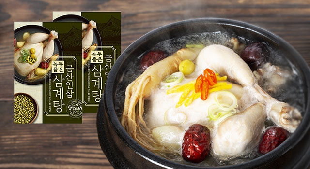 [참바다] 녹두품은 푸짐한 금산인삼 삼계탕 1.2kg x 5팩