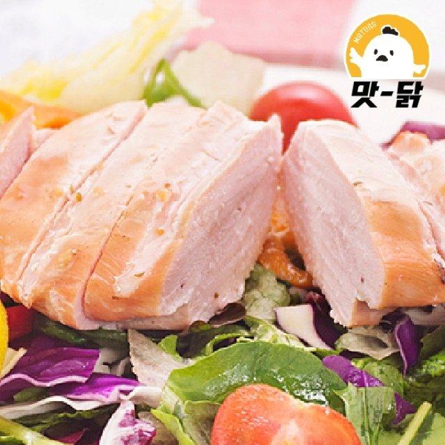 맛닭] 훈제 닭가슴살(냉장) (마늘맛)(200Gx5팩) 1Kg
