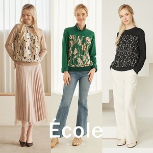 24SS 에꼴드파리 쿨쉬폰 썸머 블라우스 4종