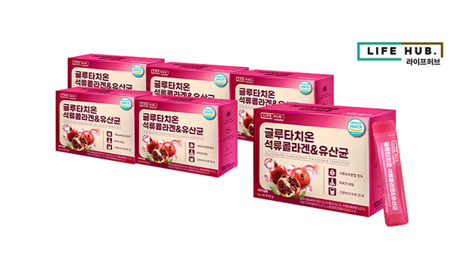 라이프허브 글루타치온 석류콜라겐 유산균 6박스(2g x 180포) 6개월분