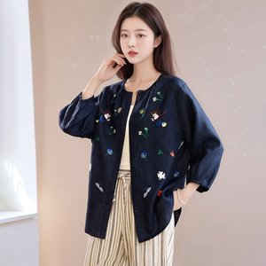 [루미루나]안젤로라운드볼륨자수셔츠(색상선택)