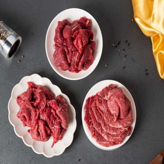 1++투쁠 한우 한판 3종(설도구이200g + 설도스테이크200g + 보섭살200g)