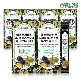 드림이음 엑스트라버진 유기농 올리브오일 스틱 올리브유 100 10g x 14포 6박스