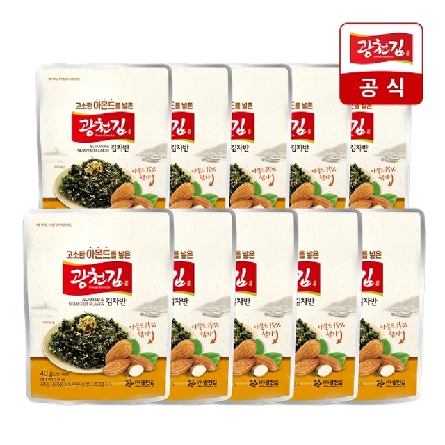 [광천김] 고소한 아몬드를 넣은 김자반 40g 10봉