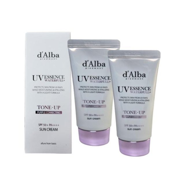 달바 워터풀 퍼플 톤업 선크림 50ml x2개