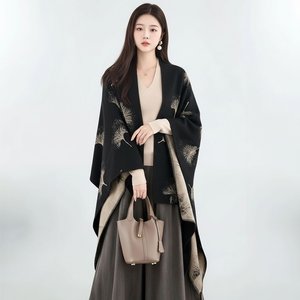 [플로레센스]골드리프판쵸하프숄