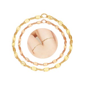 [골드퀸즈] 14K 1.5mm 트윙클 체인 반지 2개