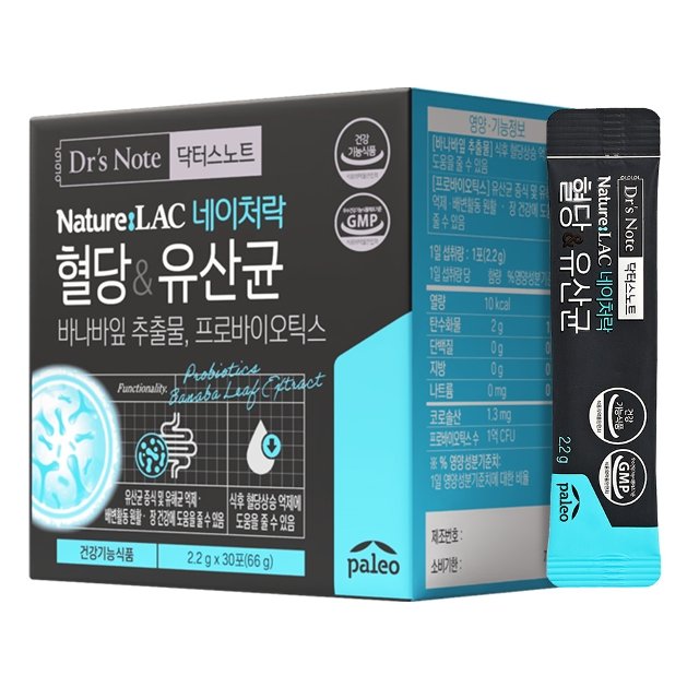 팔레오 닥터스노트 네이처락 혈당유산균 30포 1박스 1개월분