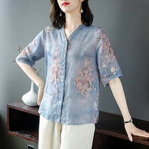 [루미루나]린넨벚꽃롱셔츠