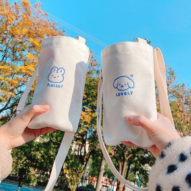 텀블러백 미니 캔버스 에코백 가방 커피 크로스 (WFL2IDN)