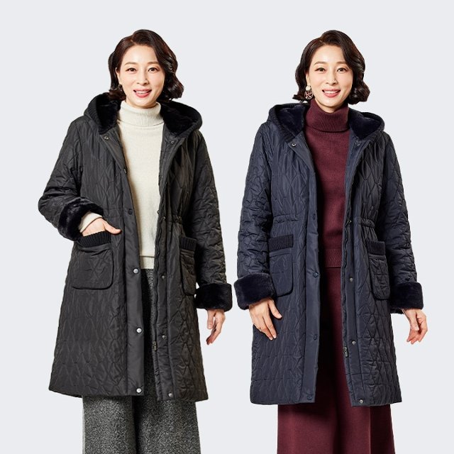 [마담엘레강스] 브리안 에코퍼 퀼팅코트 K234CT02