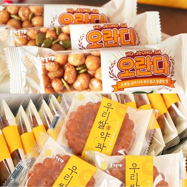 [쇼핑엔티 단독구성] 호정가 우리쌀약과 1kg x 2박스 + 오란다세트 360g x 2박스