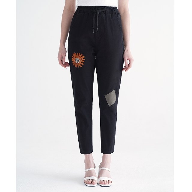 [할리마리]플라워자수면팬츠2종(블랙+라이트블루)