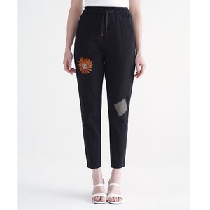 [할리마리]플라워자수면팬츠2종(블랙+라이트블루)