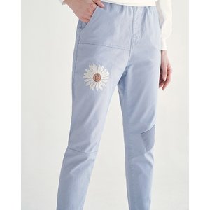 [할리마리]플라워자수면팬츠2종(블랙+라이트블루)