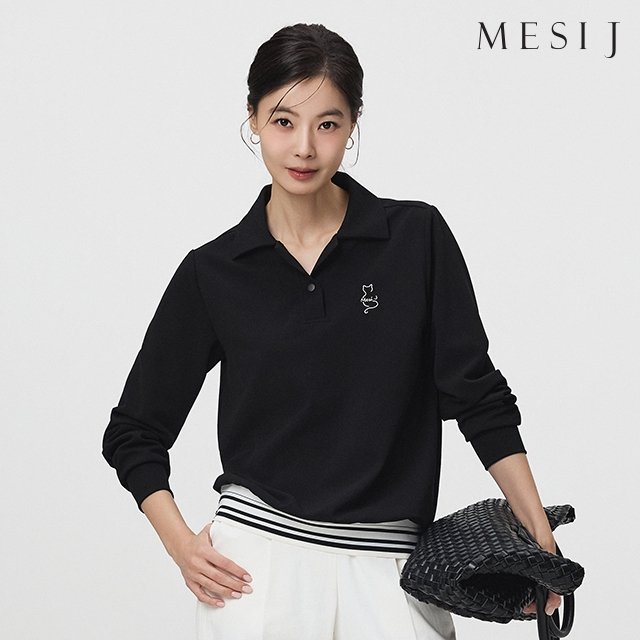 (베스트셀러) 메시제이 카라 티블라우스 3종