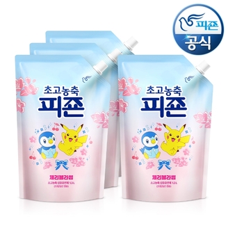 [포켓몬에디션] 고농축피죤 체리블라썸 섬유유연제 1.3Lx3개+1개더p