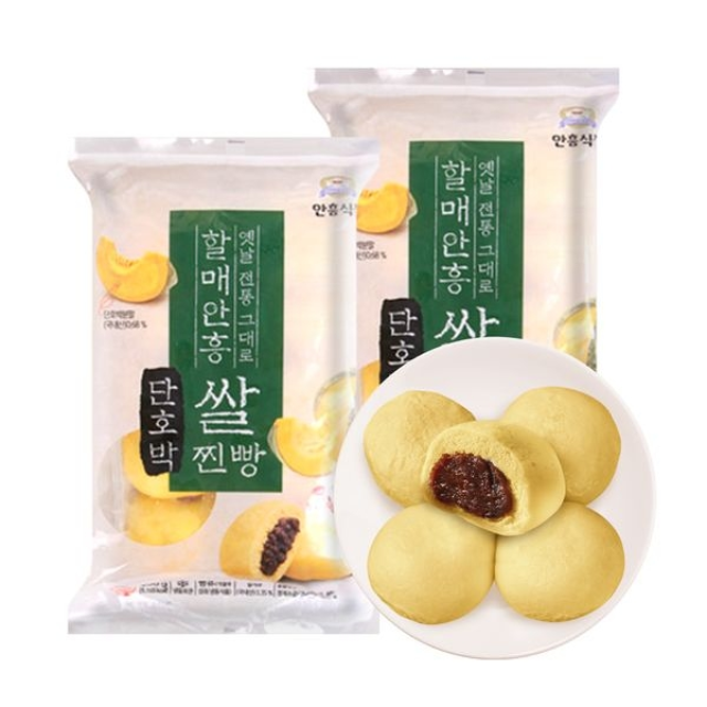 [CJ이츠웰]안흥식품 할매쌀찐빵 단호박 50g내외 10입 500g x 2개_P333286718