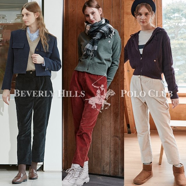 비버리힐즈폴로클럽 초특가! 베이비 코튼 코듀로이 팬츠 3종, 여성