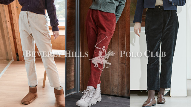 비버리힐즈폴로클럽 초특가! 베이비 코튼 코듀로이 팬츠 3종, 여성